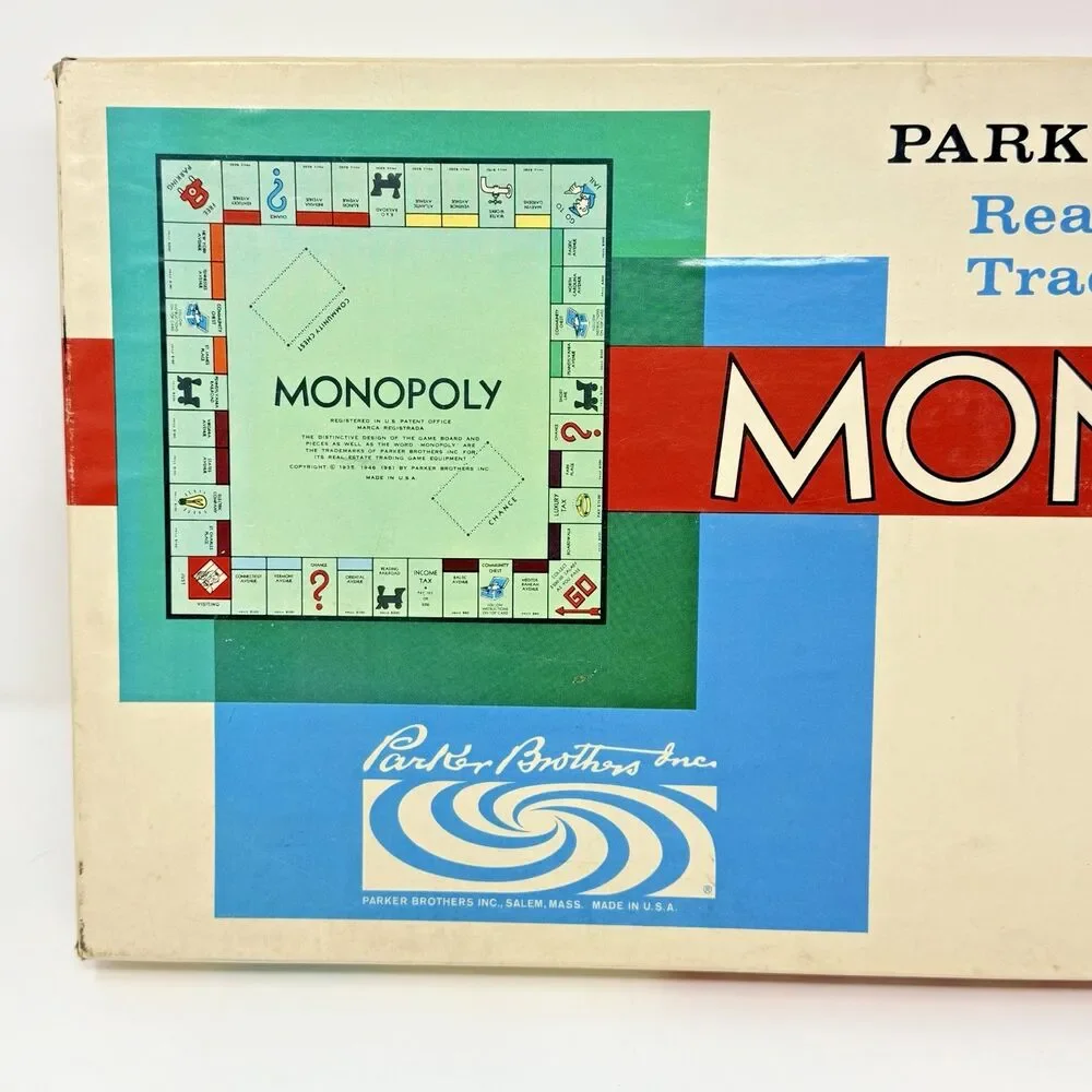 Parker Brothers Monopoly 1961 Vintage Board Game Complete Set Original Pieces